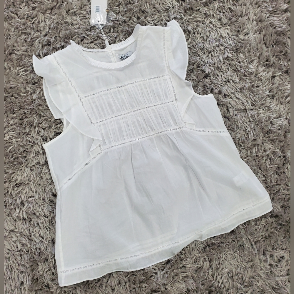 NWT Rails White Linen Top Size Medium